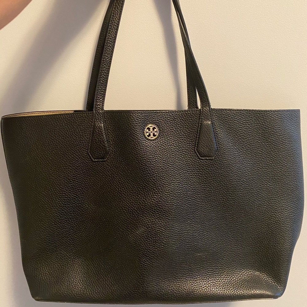 Black leather Tory Burch shoulder bag